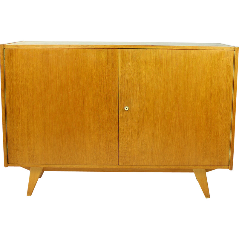 Credenza vintage U 450 in legno di quercia di Jiri Jiroutek per Interier Praha, Cecoslovacchia 1960