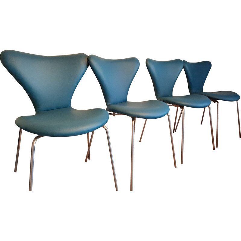 Lot de 4 chaises vintage par Arne Jacobsen pour Fritz Ansen