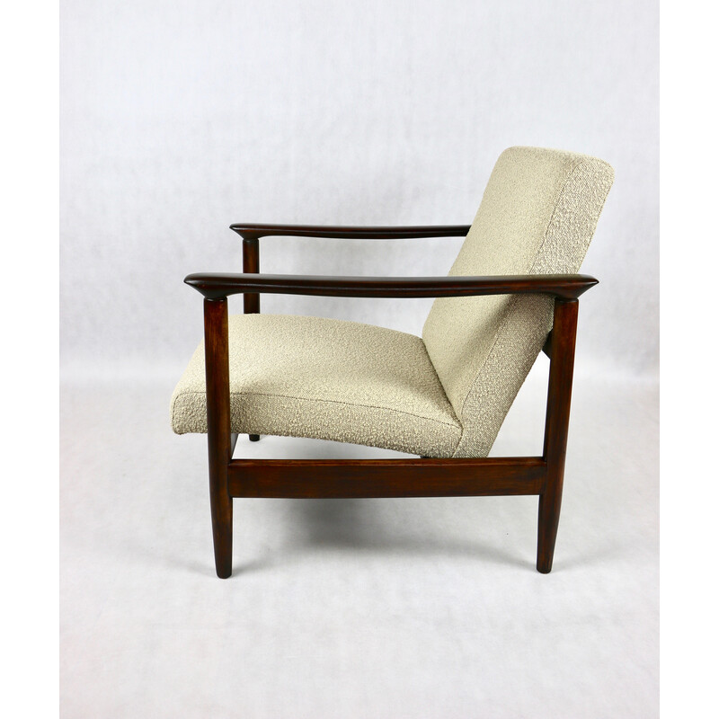 Vintage beige Gfm-142 armchair by Edmund Homa, 1970s