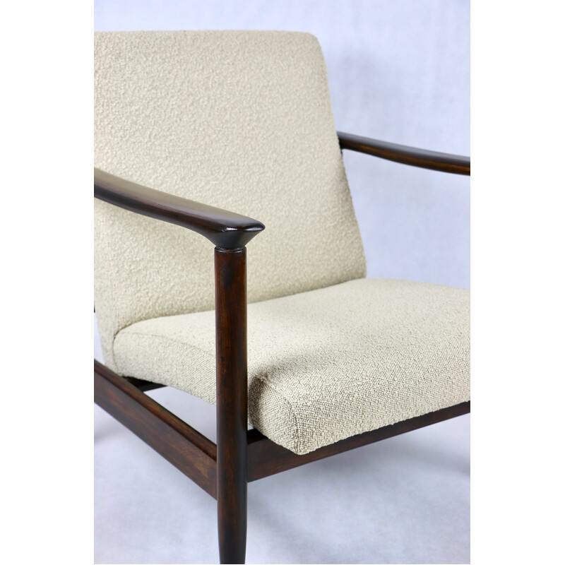 Vintage beige Gfm-142 armchair by Edmund Homa, 1970s