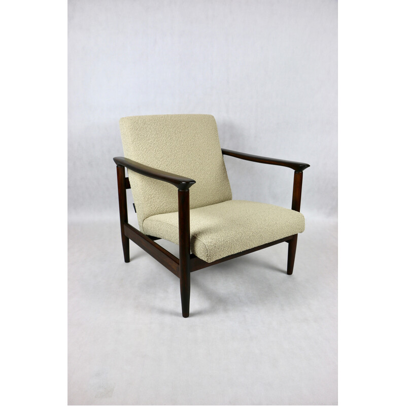 Vintage beige Gfm-142 armchair by Edmund Homa, 1970s