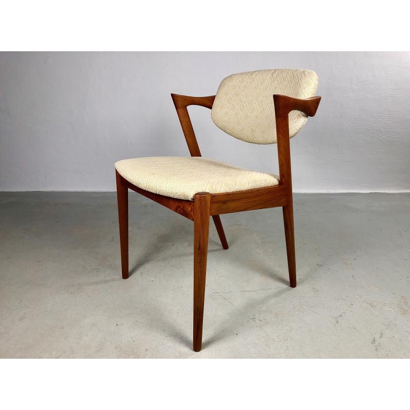 Set of 4 vintage teak dining chairs by Kai Kristiansen for Schous Møbelfabrik, 1960s