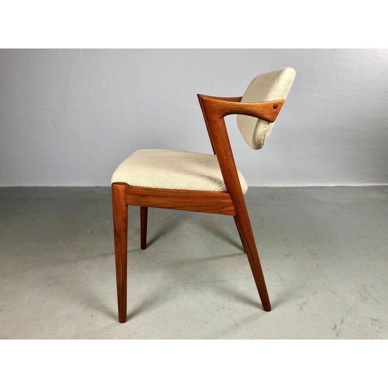 Conjunto de 4 cadeiras de teca vintage de Kai Kristiansen para Schous Møbelfabrik, 1960