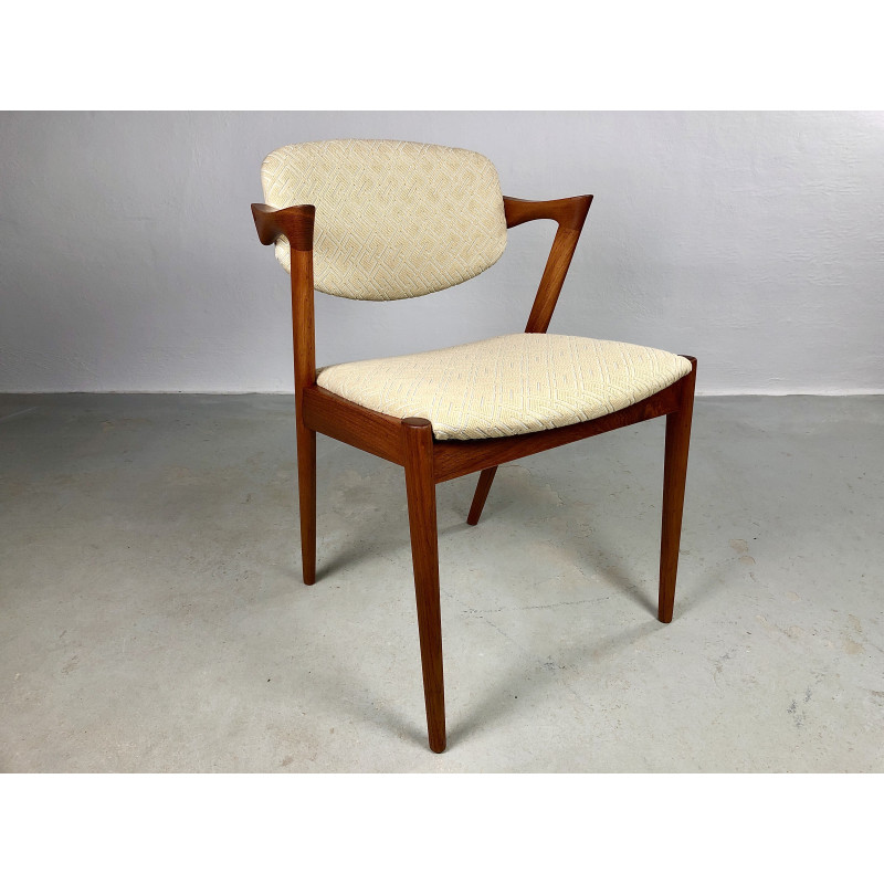 Set van 4 vintage teakhouten stoelen van Kai Kristiansen voor Schous Møbelfabrik, 1960