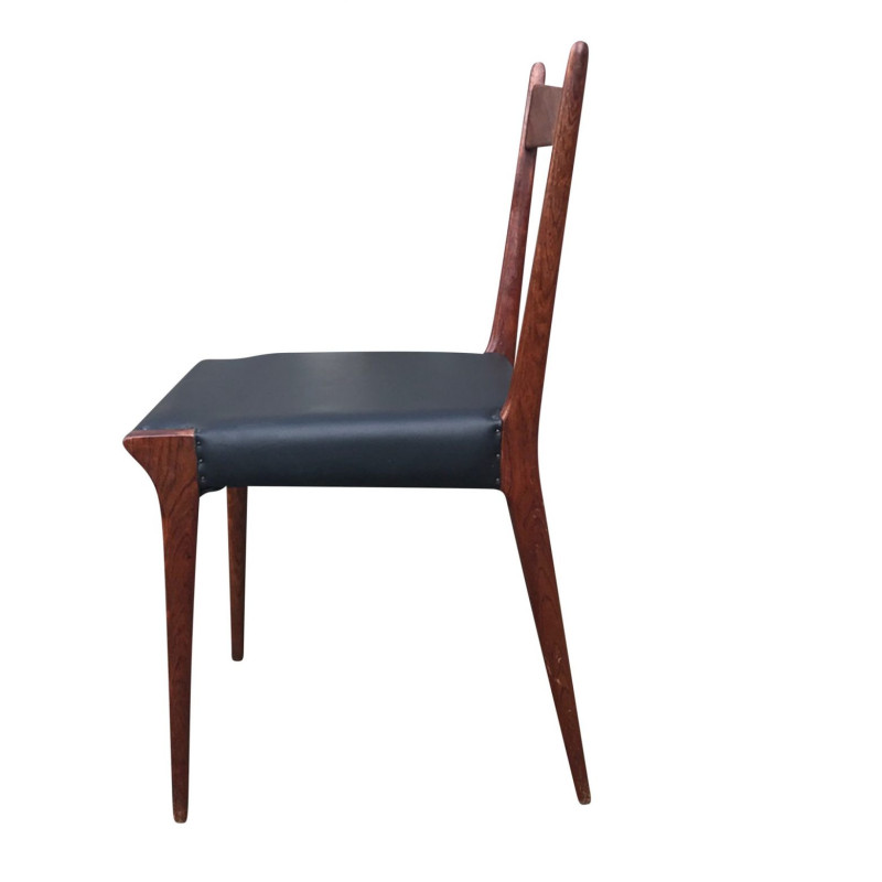 Set of 7 vintage S2 rosewood dining chairs by Alfred Hendrickx for Belform, Belgium 1950s