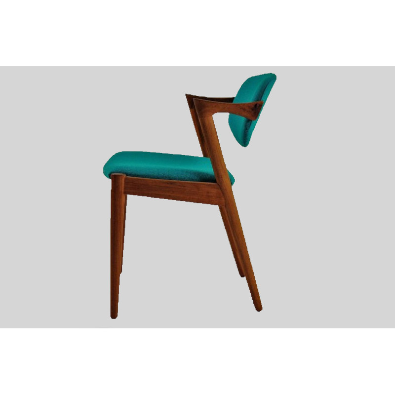 Conjunto de 10 cadeiras dinamarquesas de teca vintage por Kai Kristiansen para Schous Møbelfabrik, anos 60