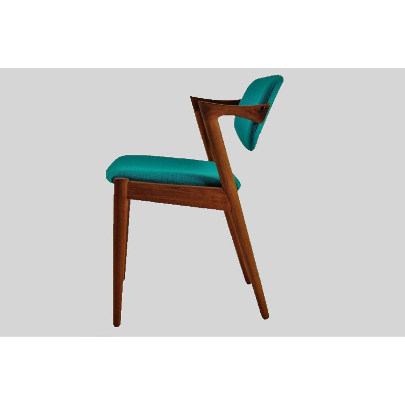 Set of 10 Danish vintage teak dining chairs by Kai Kristiansen for Schous Møbelfabrik, 1960s