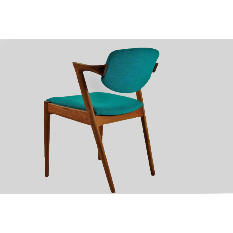 Conjunto de 12 cadeiras de teca vintage de Kai Kristiansen para Schous Møbelfabrik, 1960