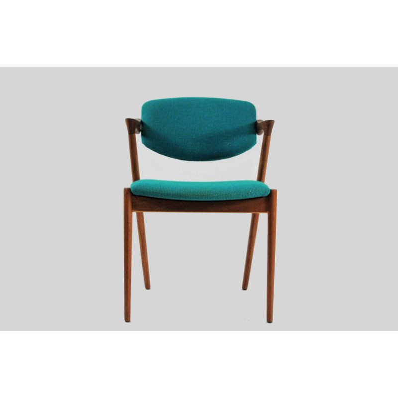 Set of 12 vintage teak dining chairs by Kai Kristiansen for Schous Møbelfabrik, 1960s