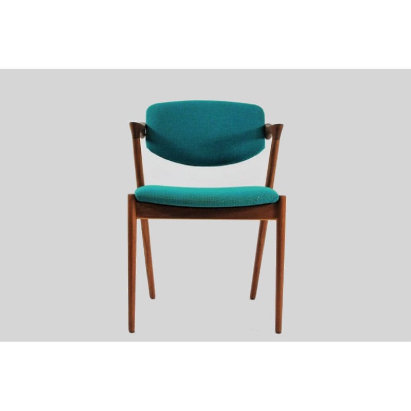 Set van 12 vintage teakhouten stoelen van Kai Kristiansen voor Schous Møbelfabrik, 1960