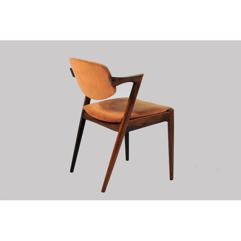 Set of 8 vintage rosewood dining chairs by Kai Kristiansen for Schous Møbelfabrik, 1960s