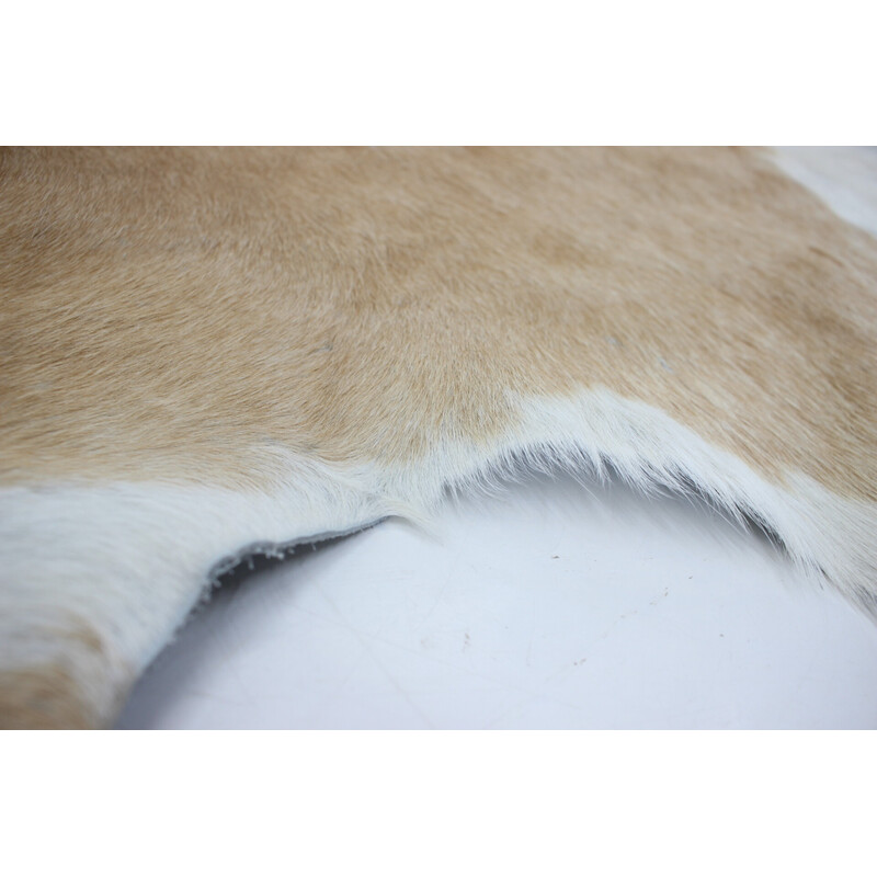 Vintage Brazilian light brown and white cowhide