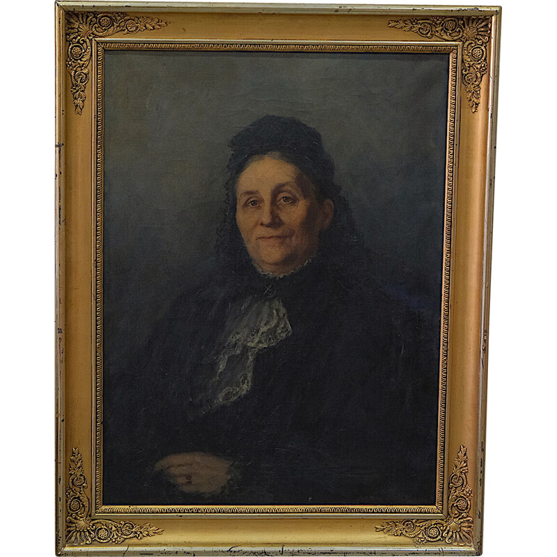 retrato vintage de mulher emoldurado , 1915