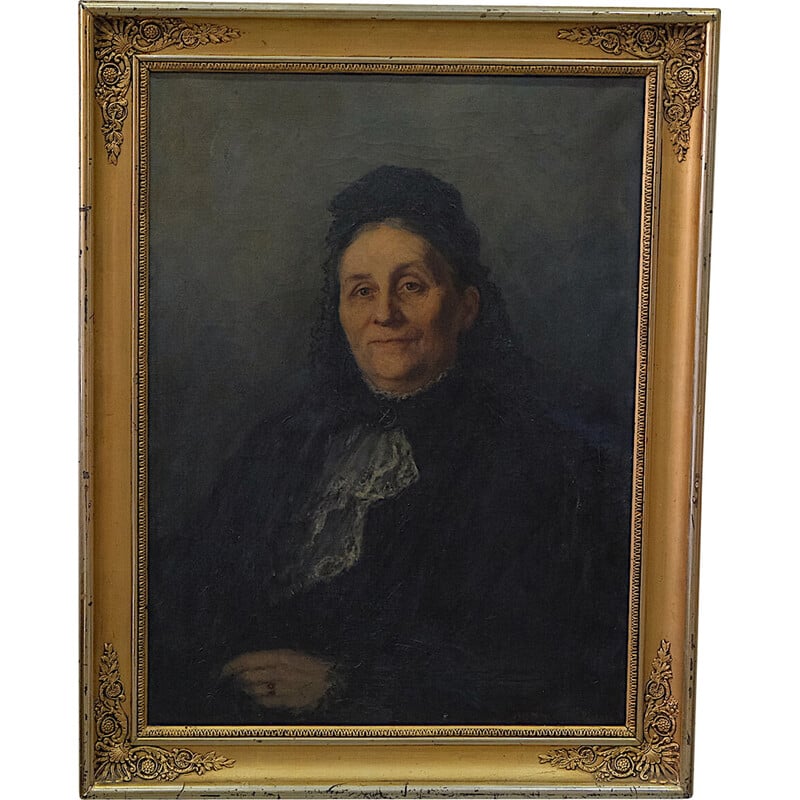 ritratto d'epoca di donna incorniciato , 1915