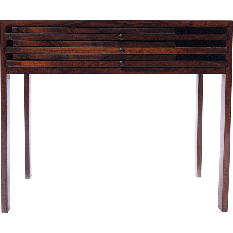 Scandinavian vintage side table in rosewood by Illum Wikkelsø, 1960s