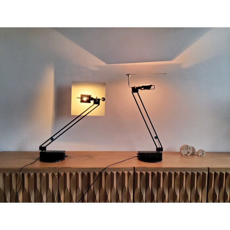 Paire de lampes vintage W.O par Sacha Ketoff pour Aluminor, 1980-1990