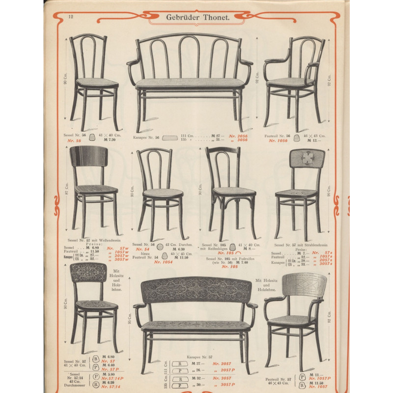 Mid century chair model no 56 by Gebruder Thonet, 1920s