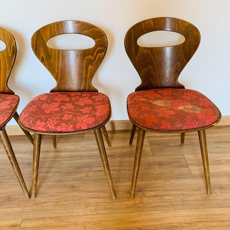 Set of 4 vintage Baumann "ant" chairs