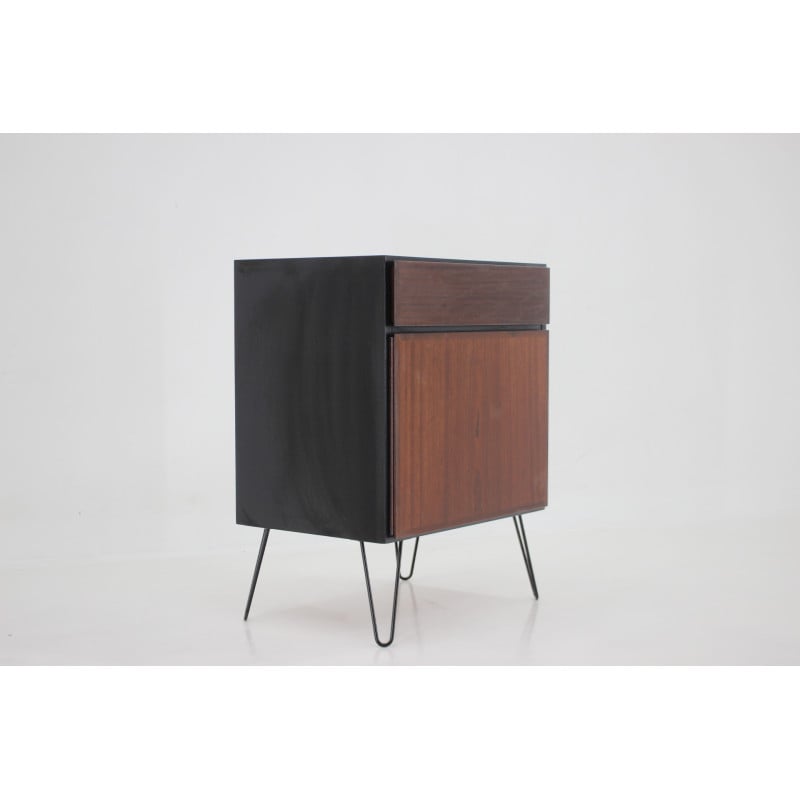 Vintage lack lacquered cabinet by Omann Jun, Denmark 1960s