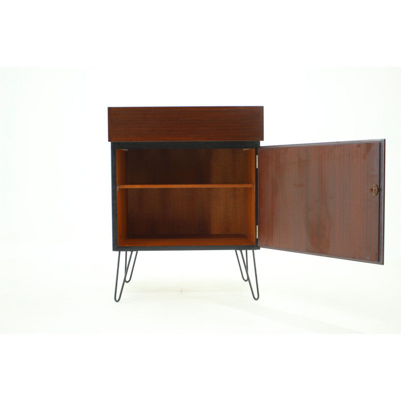 Vintage lack lacquered cabinet by Omann Jun, Denmark 1960s