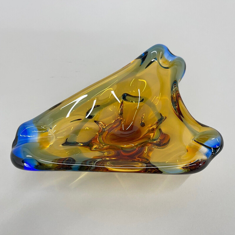 Vintage Bohemian Art Glass ashtray by Josef Hospodka, 1960s