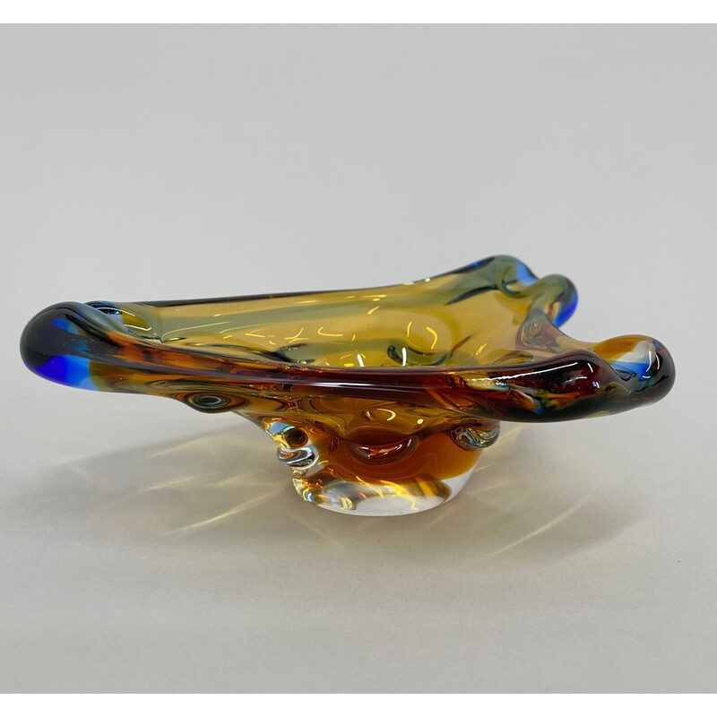 Vintage Bohemian Art Glass ashtray by Josef Hospodka, 1960s