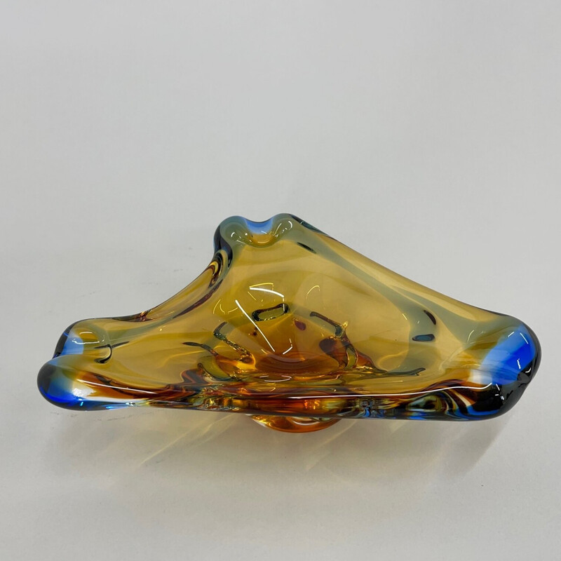 Vintage Bohemian Art Glass ashtray by Josef Hospodka, 1960s