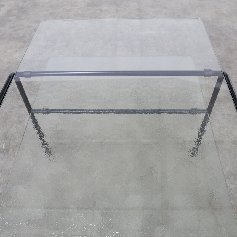 Gispen glass coffee table, André CORDEMEYER - 1950s