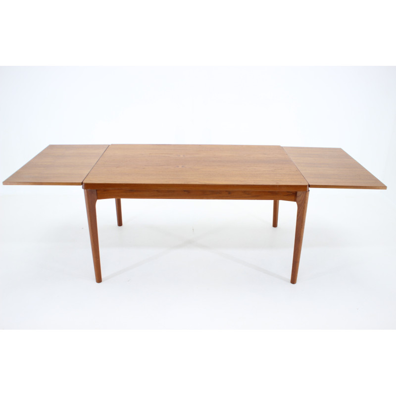 Vintage teak extendable dining table by Henning Kjaerulf, Denmark 1960s