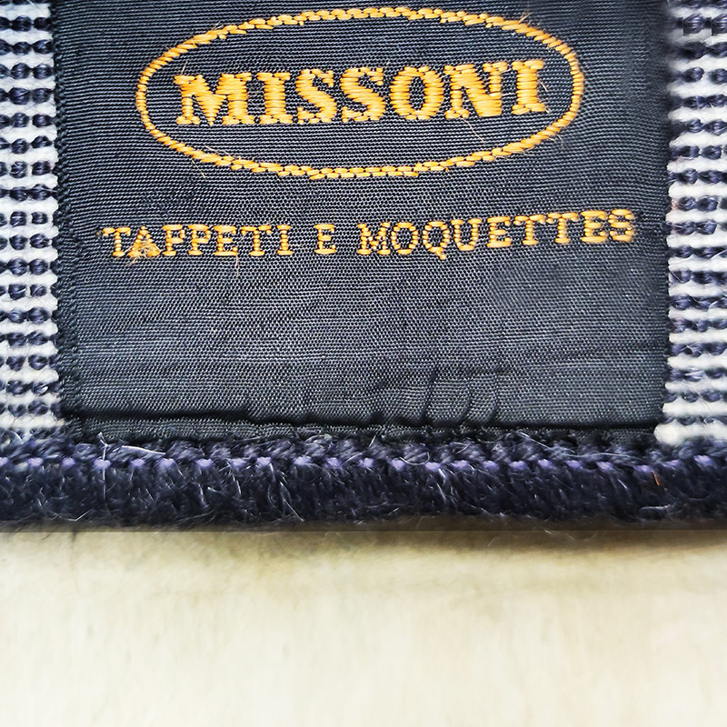 Tappeto vintage in lana di Ottavio Missoni, Italia anni '90