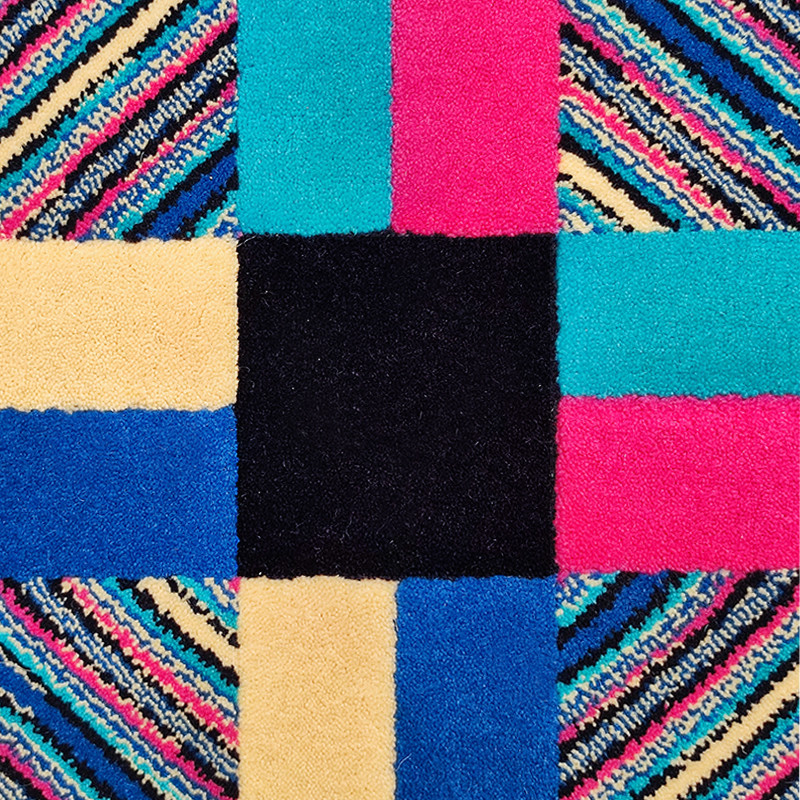 Vintage woolen rug by Ottavio Missoni, Italy 1990s