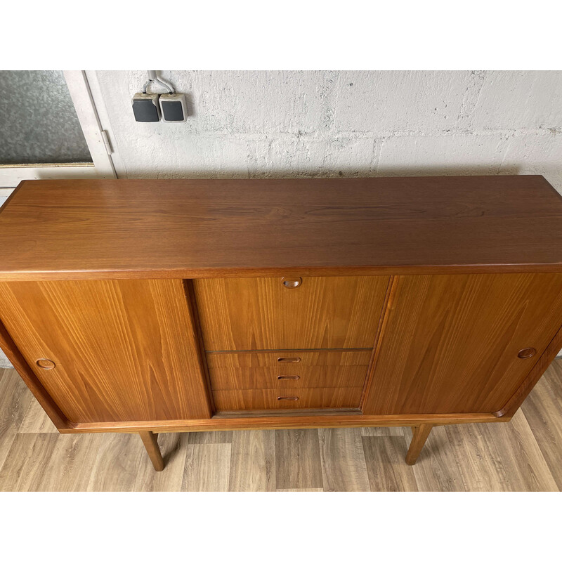 Vintage teakhouten dressoir met 2 planken, Denemarken 1960