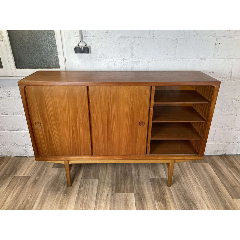 Vintage teak sideboard with 2 shelves, Denmark 1960