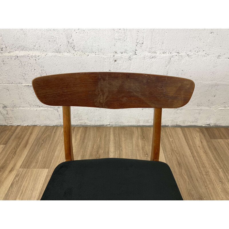 Set of 4 vintage Scandinavian teak chairs by Findahls Møbelfabrik, Denmark 1980s