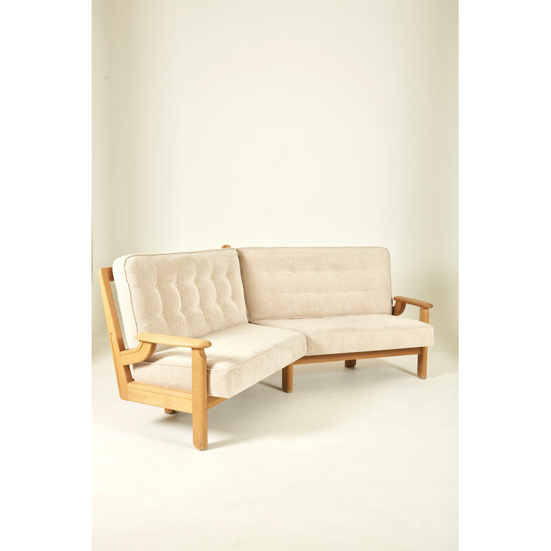 Vintage-Sofa aus Eiche von Guillerme und Chambron, Frankreich 1960