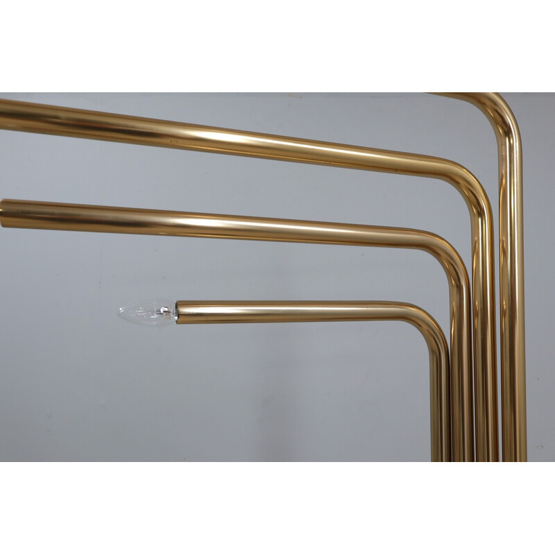 Vintage articulated brass-plated floor lamp by Goffredo Reggiani, Italy 1970