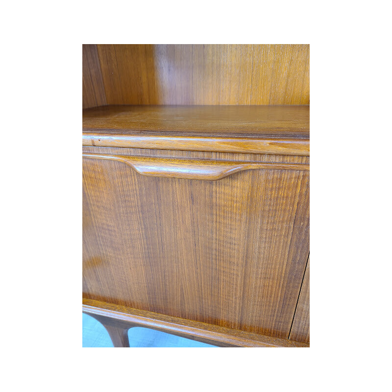 Credenza scandinava vintage in teak con impiallacciatura in teak