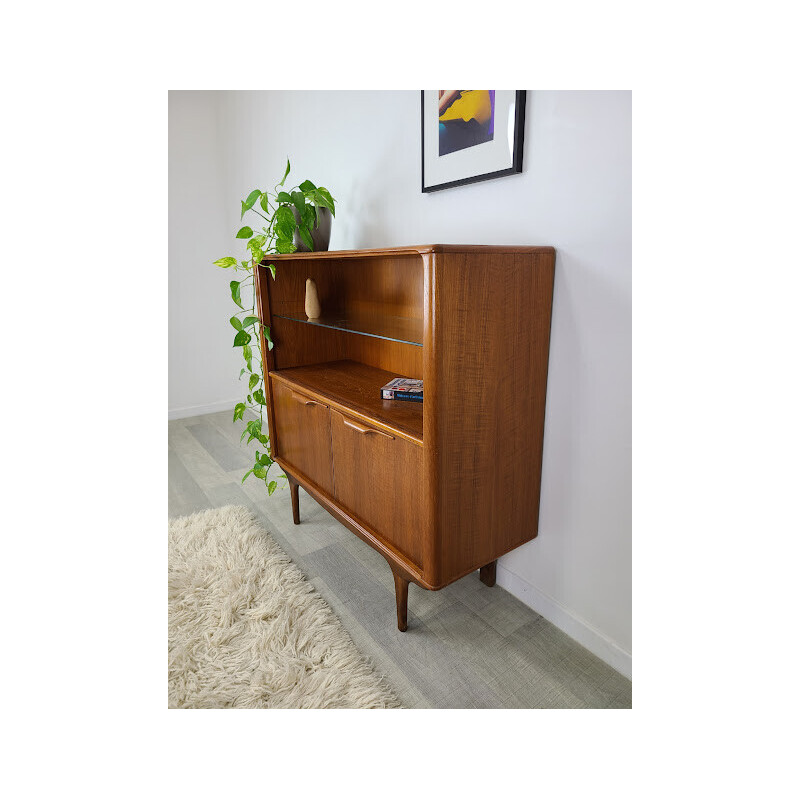 Scandinavisch vintage teak dressoir met teakfineer