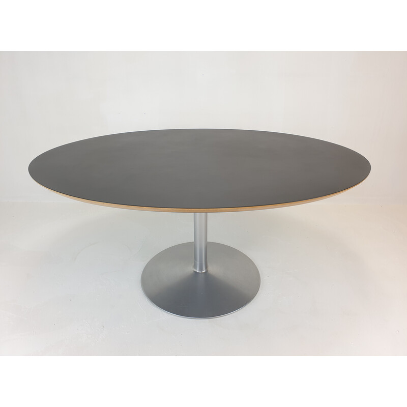 Mesa de comedor ovalada vintage de Pierre Paulin para Artifort, años 60