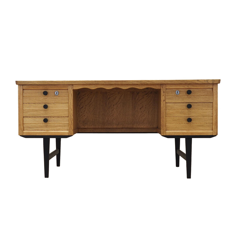 Vintage Danish oakwood desk by Henning Kjaernulf, 1960s