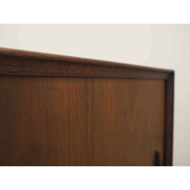 Vintage walnut highboard with sliding doors, Denmark 1960