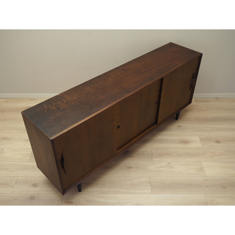 Credenza vintage in noce con ante scorrevoli, Danimarca 1960