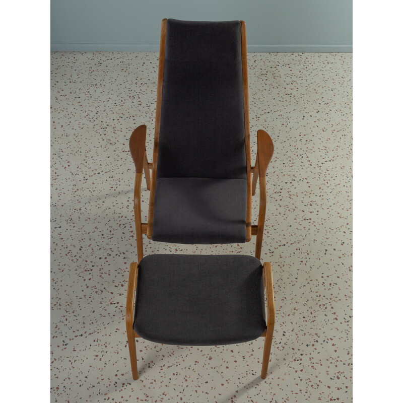 Lamino" vintage fauteuil met voetsteun door Yngve Ekström voor Swedese, Zweden 1950