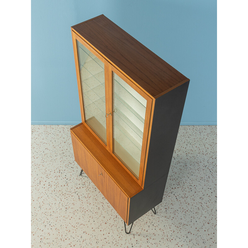 Vintage two-part display cabinet in teak by Hilker, Germany 1960s