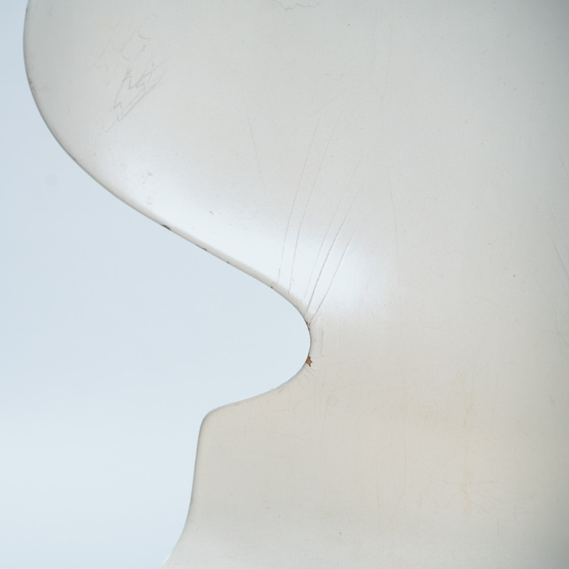Set di 6 sedie vintage bianche 3100 tripode Ant di Arne Jacobsen per Fritz Hansen