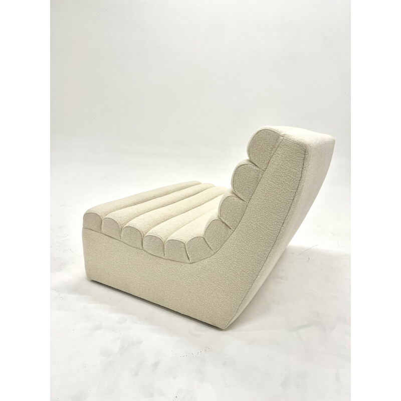 Vintage fauteuil in krulwol van Poltrona Frau