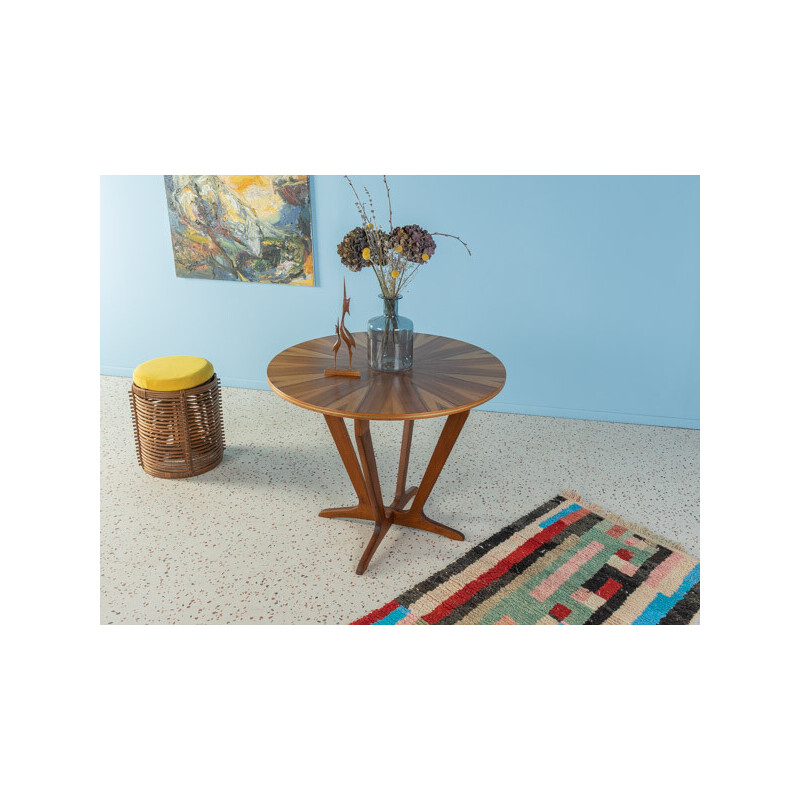 Vintage dark stained beechwood side table by Ilse Möbel, Germany 1950s