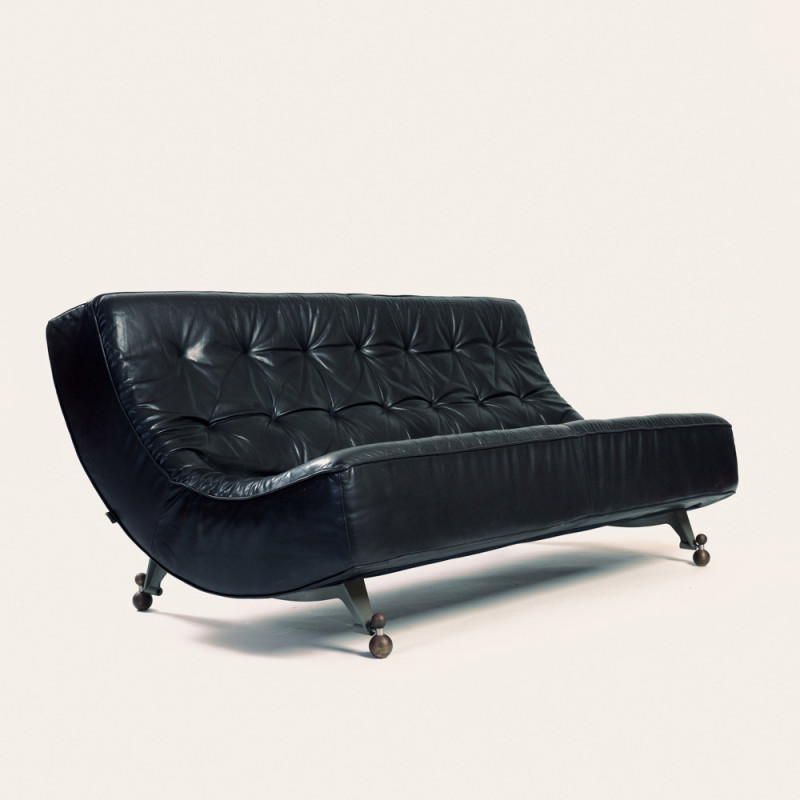 Vintage Dutch Postmodern soft leather living room set by Gerard Van Den Berg for Montis, 1980s