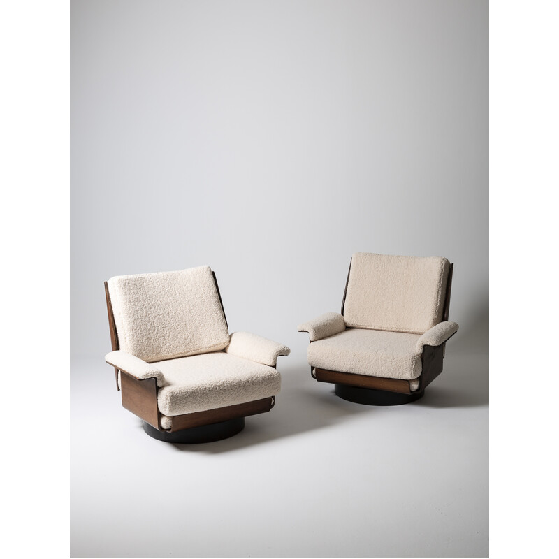 Pair of vintage Viborg armchairs in Rio rosewood by Bernard Brunier, 1960