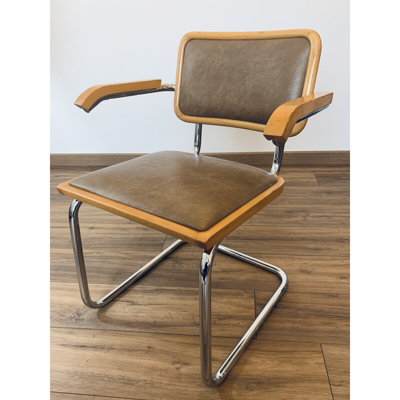 Pair of vintage B64 chairs by Marcel Breuer, 1980